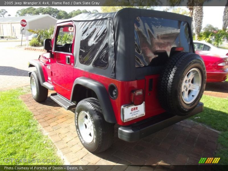 Flame Red / Dark Slate Gray 2005 Jeep Wrangler X 4x4