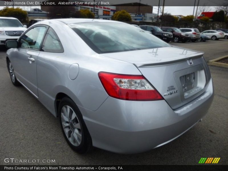 Alabaster Silver Metallic / Black 2010 Honda Civic EX-L Coupe