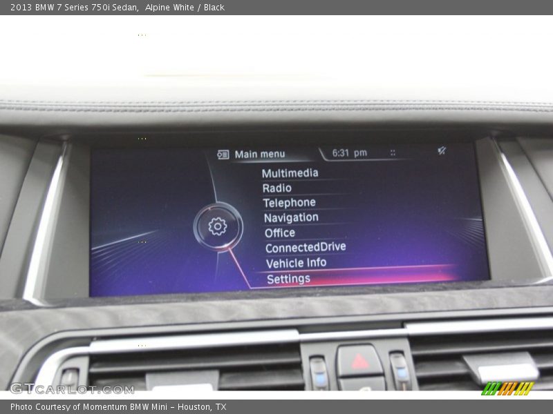 Alpine White / Black 2013 BMW 7 Series 750i Sedan