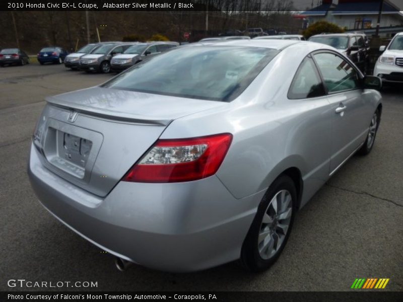 Alabaster Silver Metallic / Black 2010 Honda Civic EX-L Coupe
