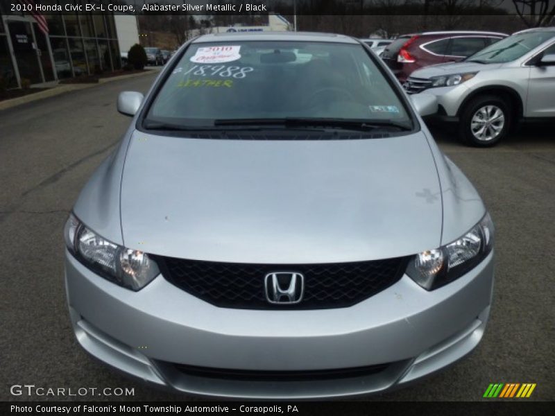 Alabaster Silver Metallic / Black 2010 Honda Civic EX-L Coupe
