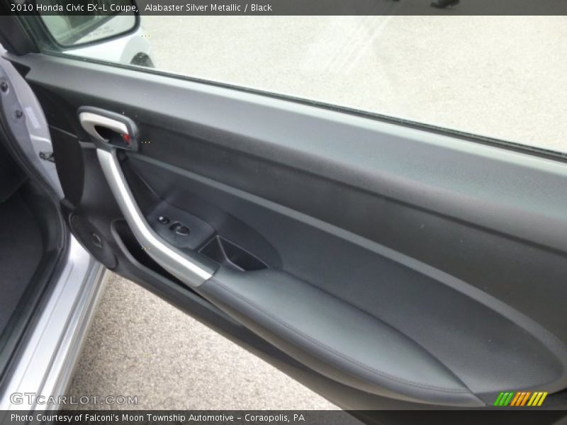 Alabaster Silver Metallic / Black 2010 Honda Civic EX-L Coupe