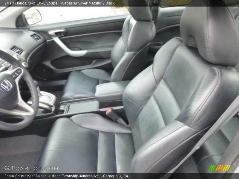 Alabaster Silver Metallic / Black 2010 Honda Civic EX-L Coupe