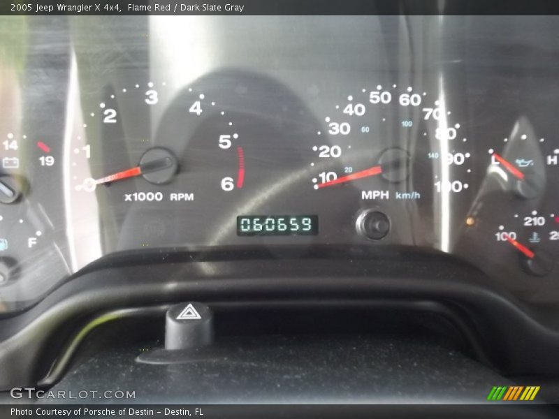 Flame Red / Dark Slate Gray 2005 Jeep Wrangler X 4x4