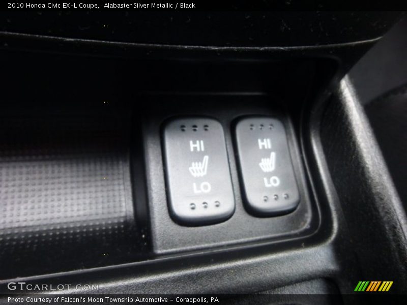 Alabaster Silver Metallic / Black 2010 Honda Civic EX-L Coupe