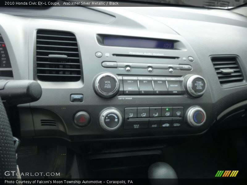 Alabaster Silver Metallic / Black 2010 Honda Civic EX-L Coupe