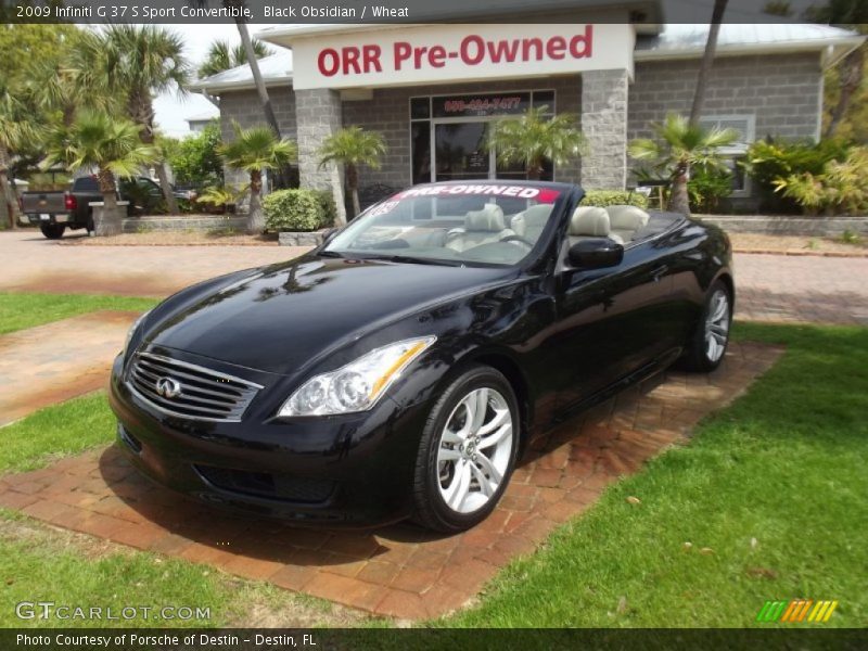 Black Obsidian / Wheat 2009 Infiniti G 37 S Sport Convertible