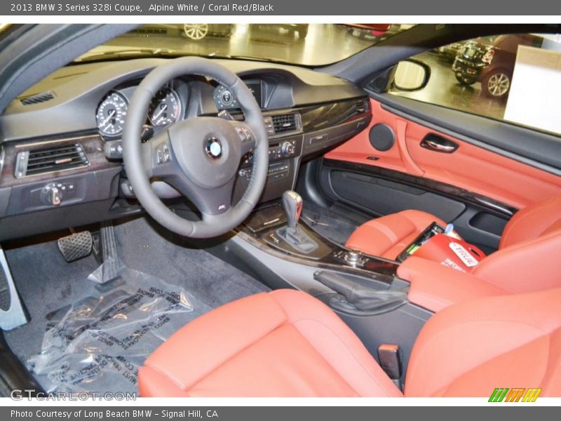 Alpine White / Coral Red/Black 2013 BMW 3 Series 328i Coupe