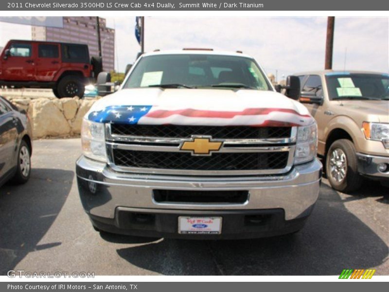 Summit White / Dark Titanium 2011 Chevrolet Silverado 3500HD LS Crew Cab 4x4 Dually