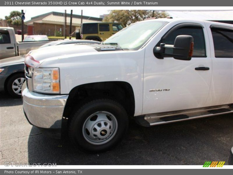 Summit White / Dark Titanium 2011 Chevrolet Silverado 3500HD LS Crew Cab 4x4 Dually