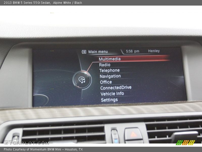 Alpine White / Black 2013 BMW 5 Series 550i Sedan