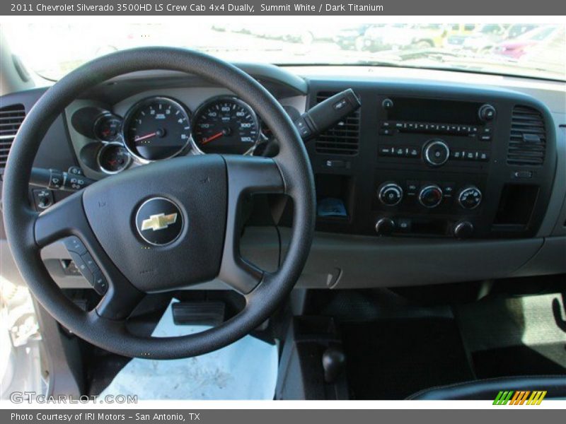 Summit White / Dark Titanium 2011 Chevrolet Silverado 3500HD LS Crew Cab 4x4 Dually