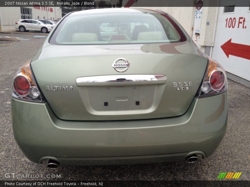 Metallic Jade / Blond 2007 Nissan Altima 3.5 SE