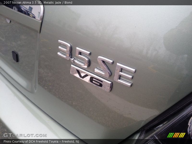 Metallic Jade / Blond 2007 Nissan Altima 3.5 SE