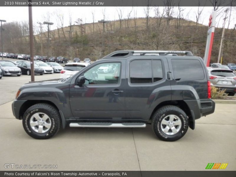 Silver Lightning Metallic / Gray 2010 Nissan Xterra S 4x4