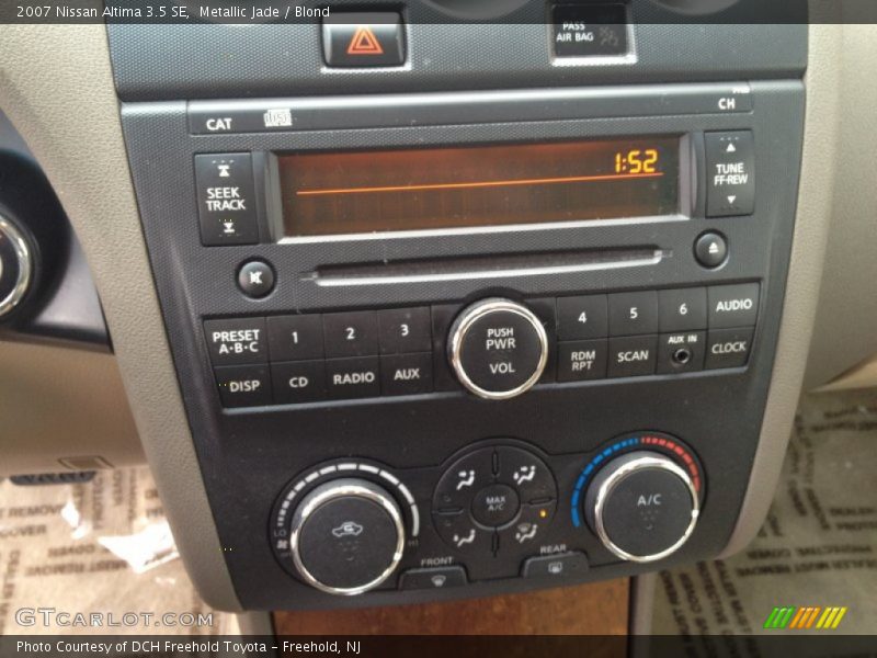 Controls of 2007 Altima 3.5 SE