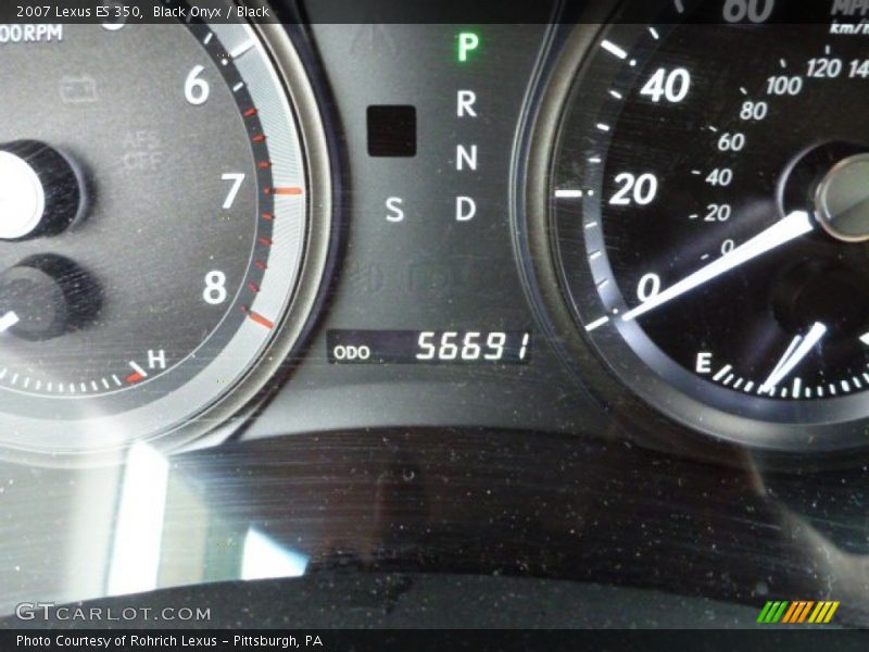 Black Onyx / Black 2007 Lexus ES 350