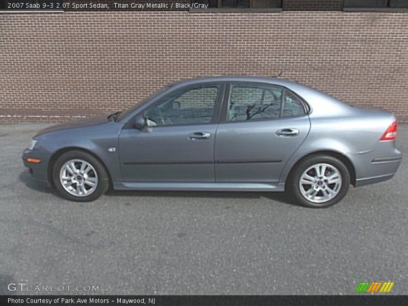 Titan Gray Metallic / Black/Gray 2007 Saab 9-3 2.0T Sport Sedan