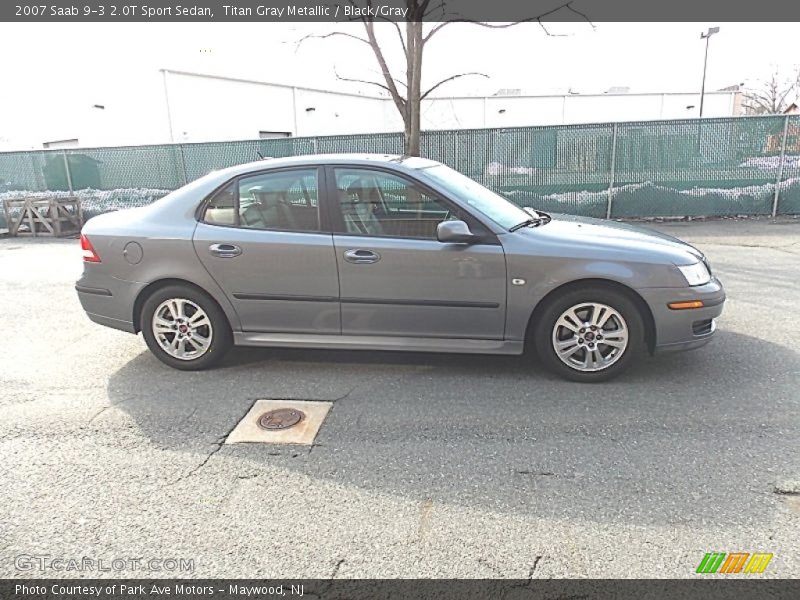 Titan Gray Metallic / Black/Gray 2007 Saab 9-3 2.0T Sport Sedan