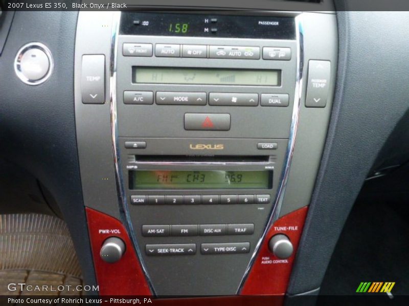 Black Onyx / Black 2007 Lexus ES 350