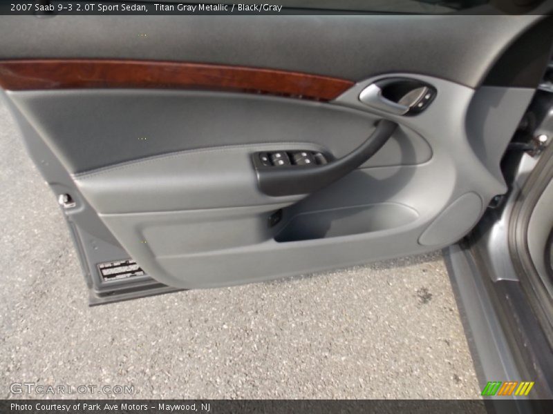 Titan Gray Metallic / Black/Gray 2007 Saab 9-3 2.0T Sport Sedan