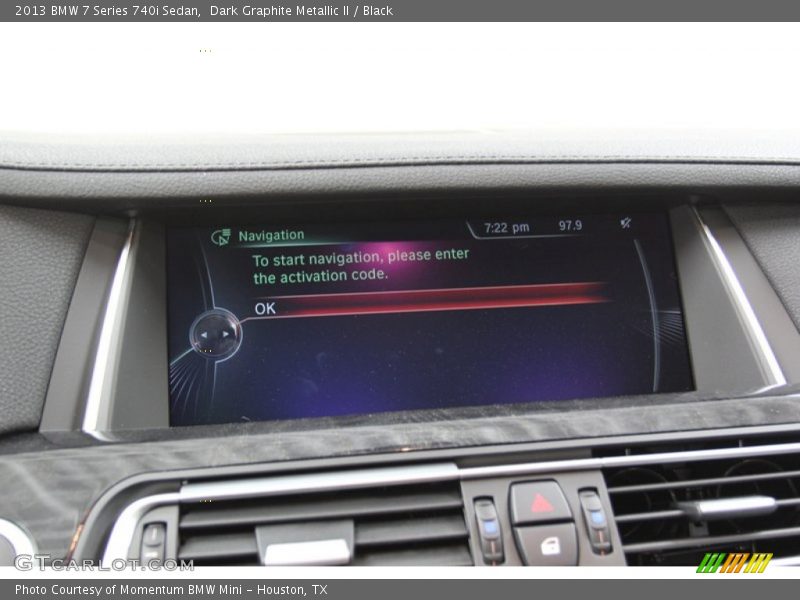 Dark Graphite Metallic II / Black 2013 BMW 7 Series 740i Sedan