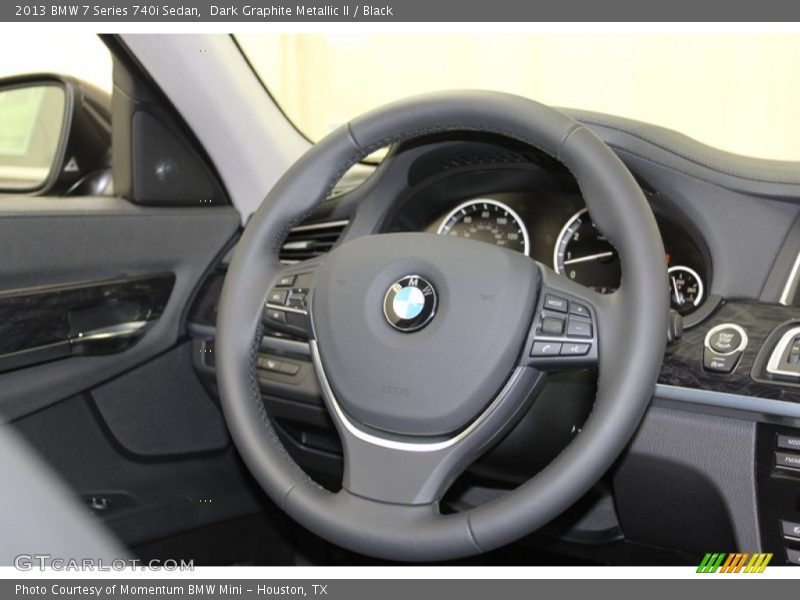 Dark Graphite Metallic II / Black 2013 BMW 7 Series 740i Sedan