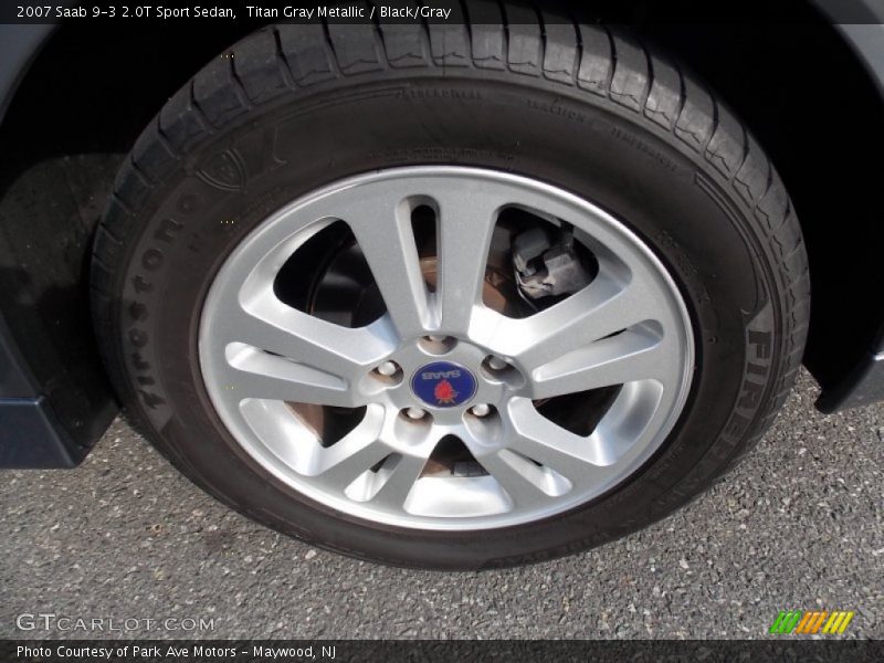Titan Gray Metallic / Black/Gray 2007 Saab 9-3 2.0T Sport Sedan