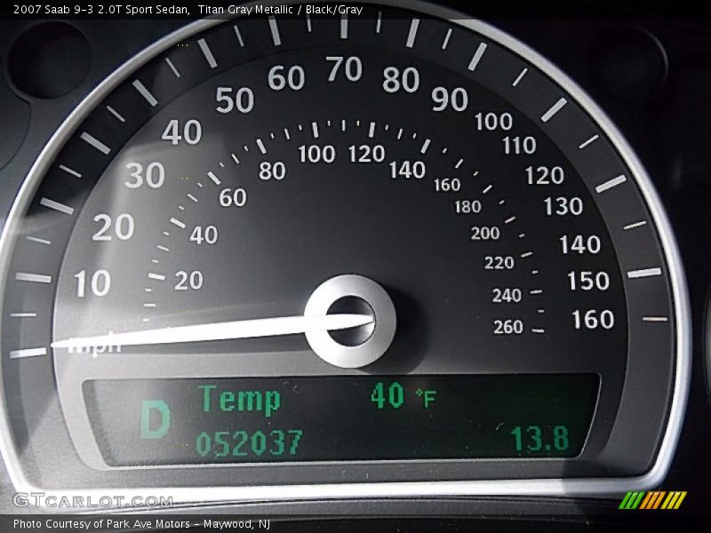 Titan Gray Metallic / Black/Gray 2007 Saab 9-3 2.0T Sport Sedan