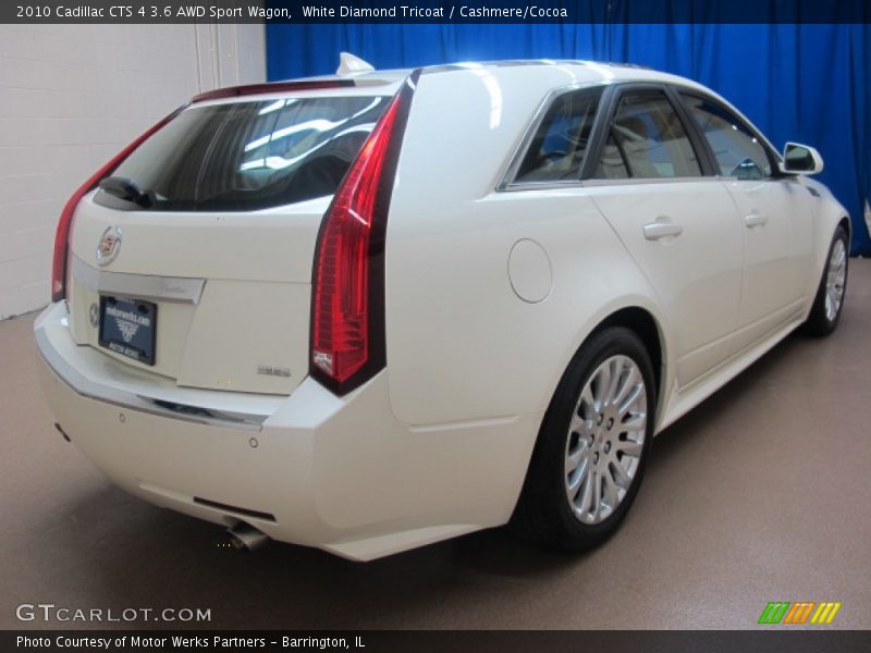 White Diamond Tricoat / Cashmere/Cocoa 2010 Cadillac CTS 4 3.6 AWD Sport Wagon