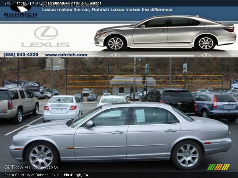 Platinum Silver Metallic / Charcoal 2005 Jaguar XJ XJ8 L
