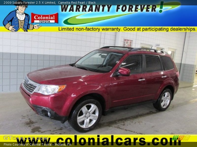 Camellia Red Pearl / Black 2009 Subaru Forester 2.5 X Limited