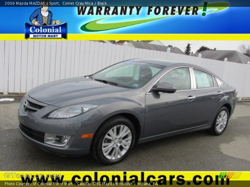 Comet Gray Mica / Black 2009 Mazda MAZDA6 s Sport