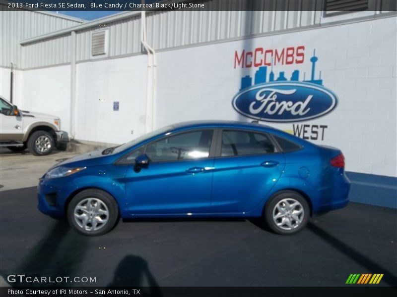 Blue Candy / Charcoal Black/Light Stone 2013 Ford Fiesta SE Sedan