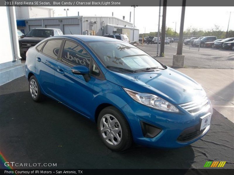 Blue Candy / Charcoal Black/Light Stone 2013 Ford Fiesta SE Sedan