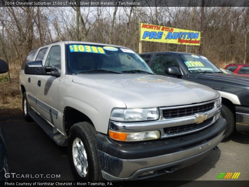 Silver Birch Metallic / Tan/Neutral 2004 Chevrolet Suburban 1500 LT 4x4