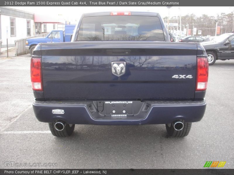 True Blue Pearl / Dark Slate Gray/Medium Graystone 2012 Dodge Ram 1500 Express Quad Cab 4x4