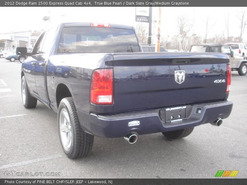 True Blue Pearl / Dark Slate Gray/Medium Graystone 2012 Dodge Ram 1500 Express Quad Cab 4x4