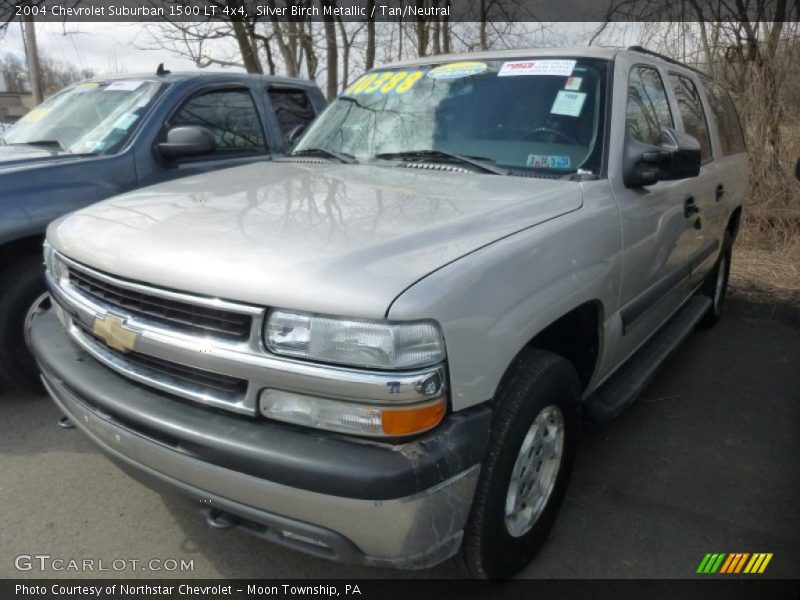 Silver Birch Metallic / Tan/Neutral 2004 Chevrolet Suburban 1500 LT 4x4