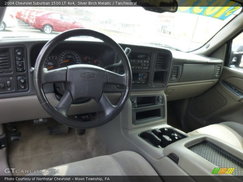 Silver Birch Metallic / Tan/Neutral 2004 Chevrolet Suburban 1500 LT 4x4