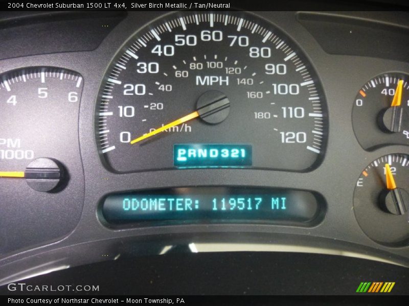 Silver Birch Metallic / Tan/Neutral 2004 Chevrolet Suburban 1500 LT 4x4