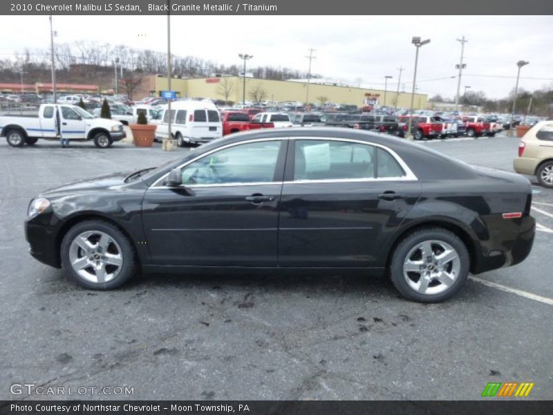 Black Granite Metallic / Titanium 2010 Chevrolet Malibu LS Sedan