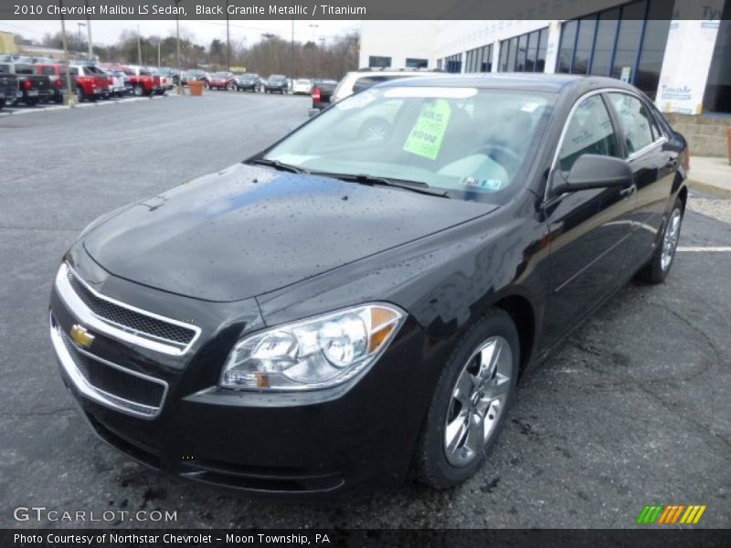 Black Granite Metallic / Titanium 2010 Chevrolet Malibu LS Sedan