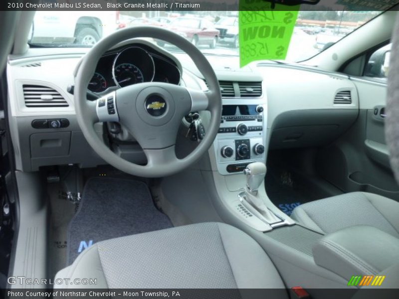 Black Granite Metallic / Titanium 2010 Chevrolet Malibu LS Sedan