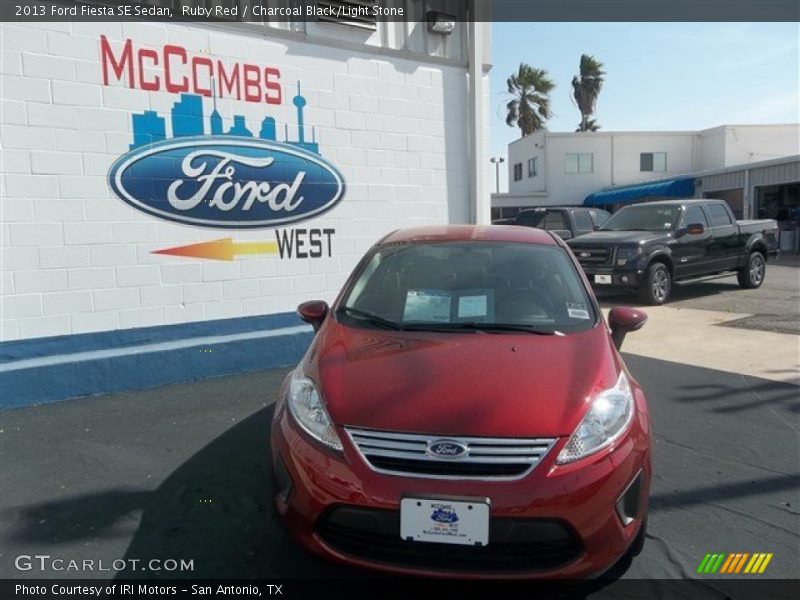 Ruby Red / Charcoal Black/Light Stone 2013 Ford Fiesta SE Sedan