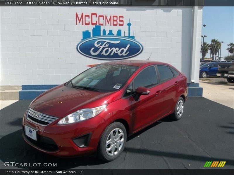 Ruby Red / Charcoal Black/Light Stone 2013 Ford Fiesta SE Sedan