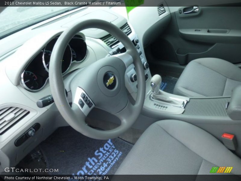 Black Granite Metallic / Titanium 2010 Chevrolet Malibu LS Sedan