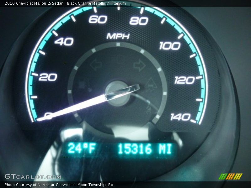 Black Granite Metallic / Titanium 2010 Chevrolet Malibu LS Sedan