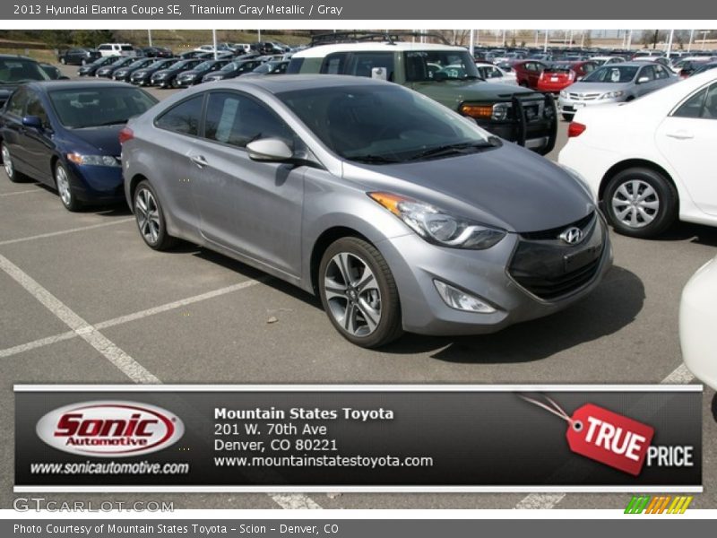 Titanium Gray Metallic / Gray 2013 Hyundai Elantra Coupe SE
