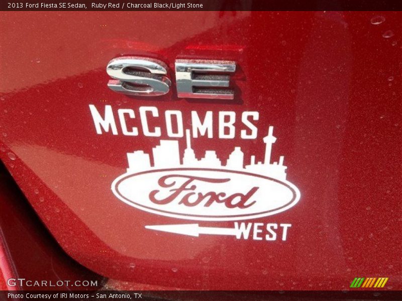 Ruby Red / Charcoal Black/Light Stone 2013 Ford Fiesta SE Sedan